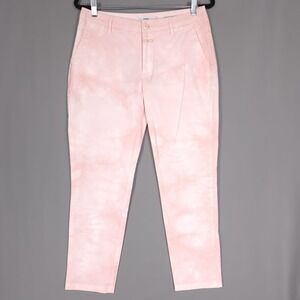 NWOT CLOSED Women's Pants 28 JACK Tye‎ Dye Straight Leg PIMA COTTON Pink